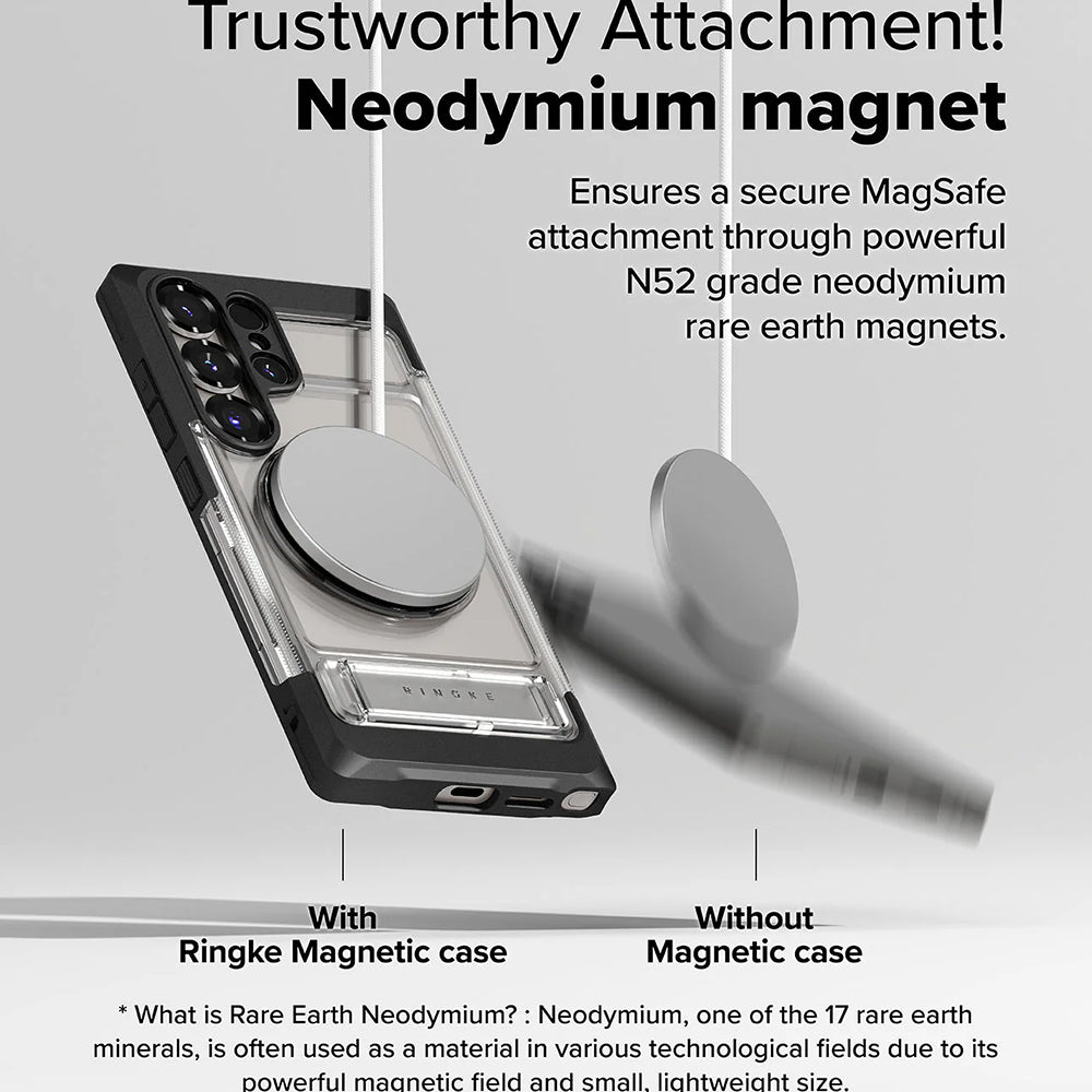 MagSafe-fodral för Samsung Galaxy S25 Ultra S938, Ringke, UX, Transparent