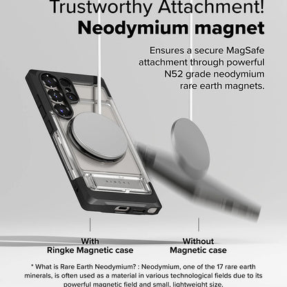 MagSafe-fodral för Samsung Galaxy S25 Ultra S938, Ringke, UX, Transparent
