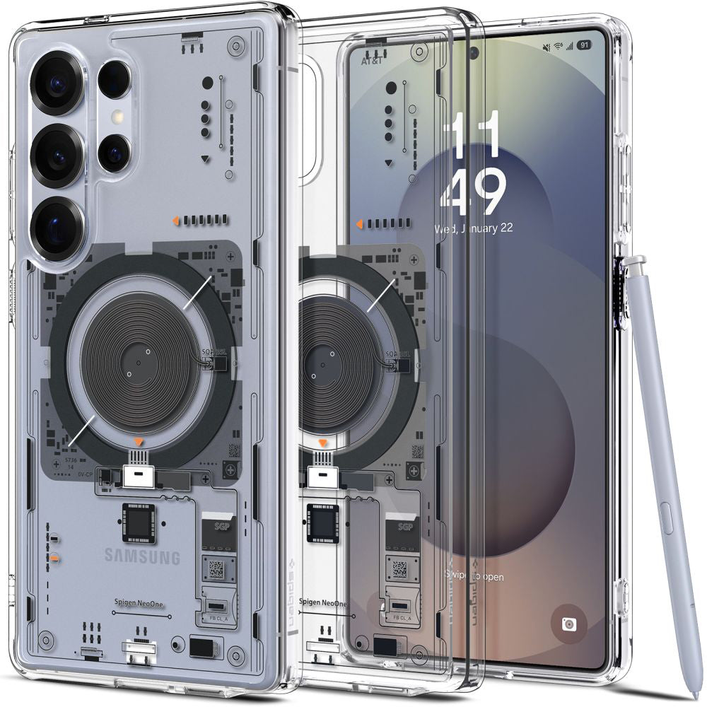 MagSafe-skal för Samsung Galaxy S25 Ultra S938, Spigen, Ultra Hybrid Neo One, Transparent