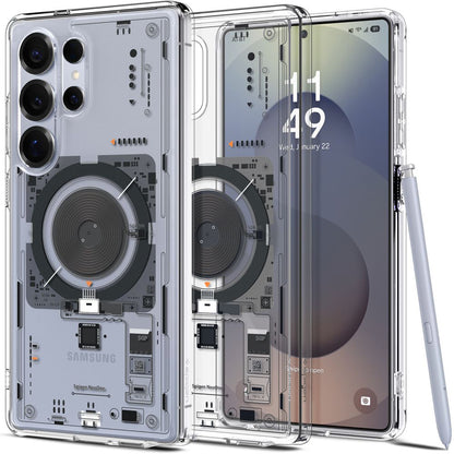 MagSafe-skal för Samsung Galaxy S25 Ultra S938, Spigen, Ultra Hybrid Neo One, Transparent