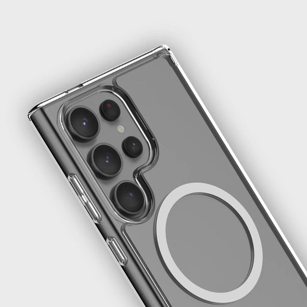 MagSafe-fodral för Samsung Galaxy S26 S942, Blueo, Crystal+ Anti-Drop, Transparent