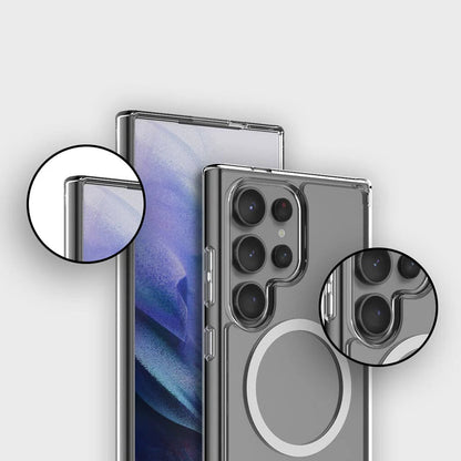 MagSafe-fodral för Samsung Galaxy S26 S942, Blueo, Crystal+ Anti-Drop, Transparent