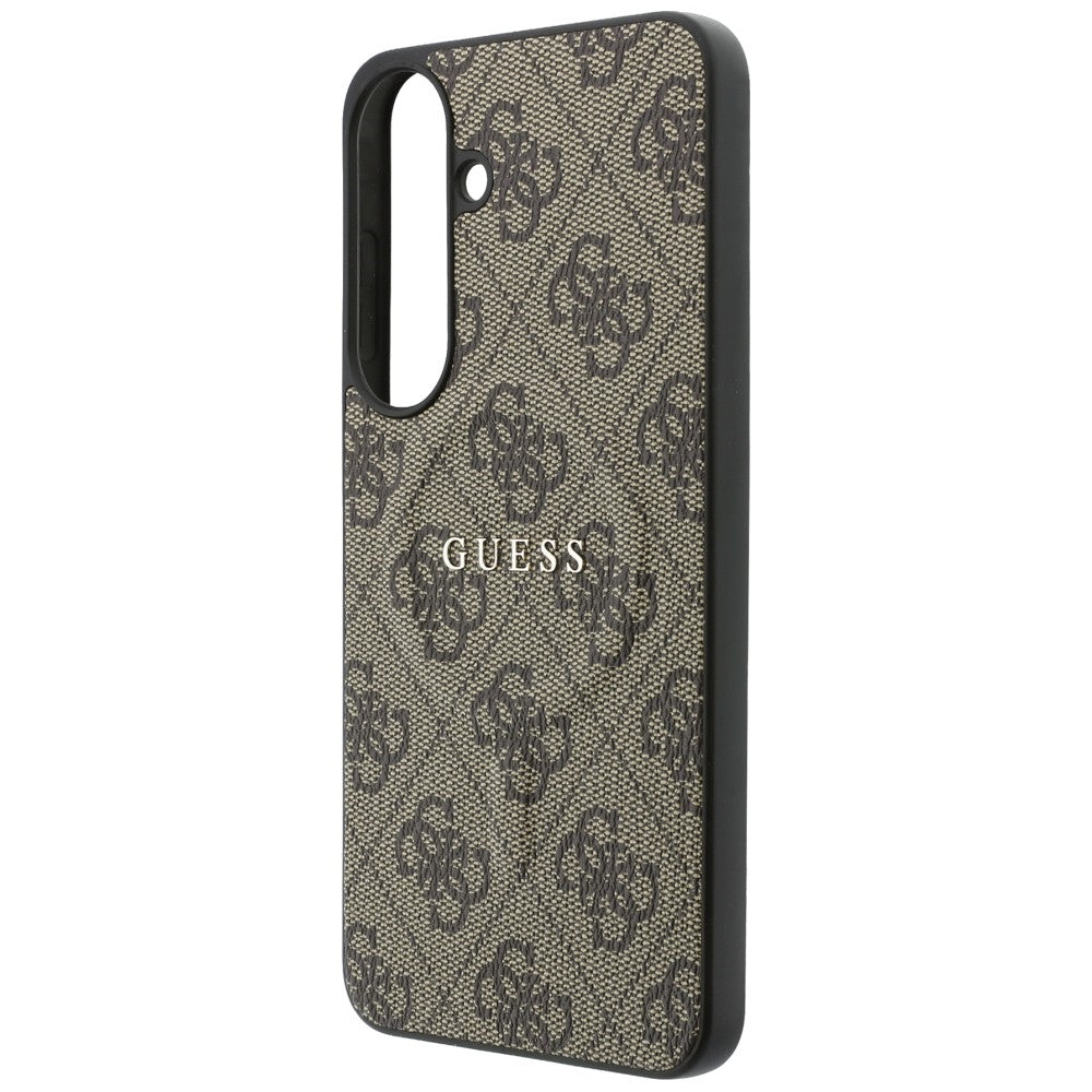 MagSafe-skal för Samsung Galaxy S26 FE S741, Guess, 4G Embossed Ring Classic Logo, brun