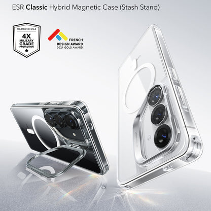 MagSafe Case for Samsung Galaxy S26 Plus S947, ESR, Classic Hybrid Kickstand, Transparent