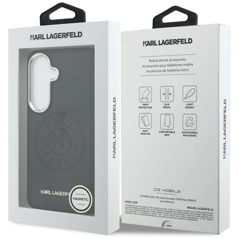 MagSafe-fodral för Samsung Galaxy S26 Plus S947, Karl Lagerfeld, Karl Round Point Logo, Svart