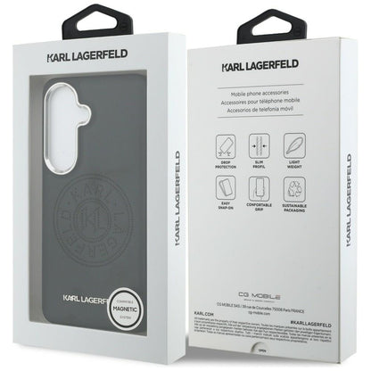 MagSafe-fodral för Samsung Galaxy S26 Plus S947, Karl Lagerfeld, Karl Round Point Logo, Svart