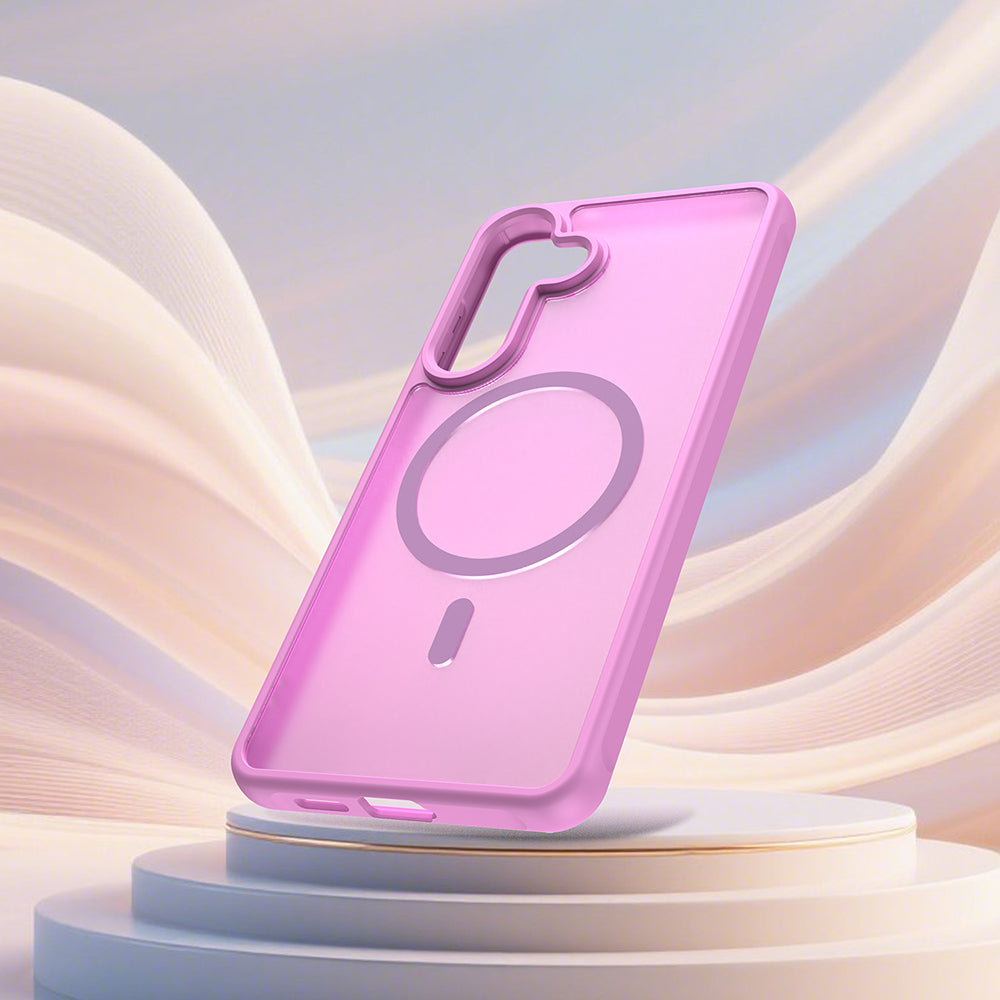 MagSafe Case for Samsung Galaxy S26 Plus, Techsuit, HaloFrost II, Pink