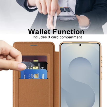 MagSafe-fodral för Samsung Galaxy S26 Plus, Techsuit, SmartMag Book, Brun