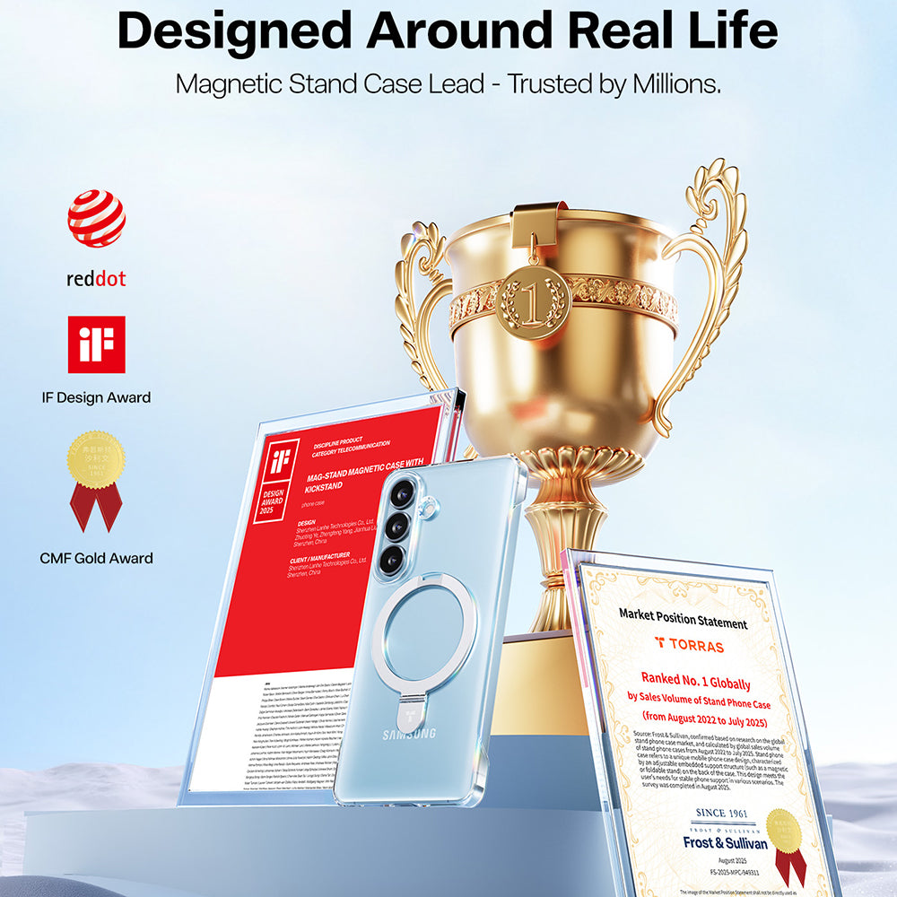 MagSafe-skal för Samsung Galaxy S26 Plus, Torras, Ostand Slim, Transparent