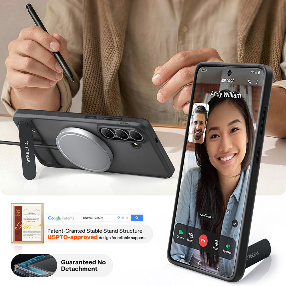 MagSafe-skal för Samsung Galaxy S26 Plus, Torras, Pstand, Svart