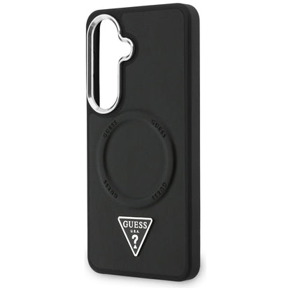 MagSafe-fodral för Samsung Galaxy S26 S942, Guess, Embossed Ring Triangle Logo, Svart