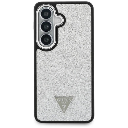 MagSafe-fodral för Samsung Galaxy S26 S942, Guess, Fast Glitter Triangel Logo, Silver