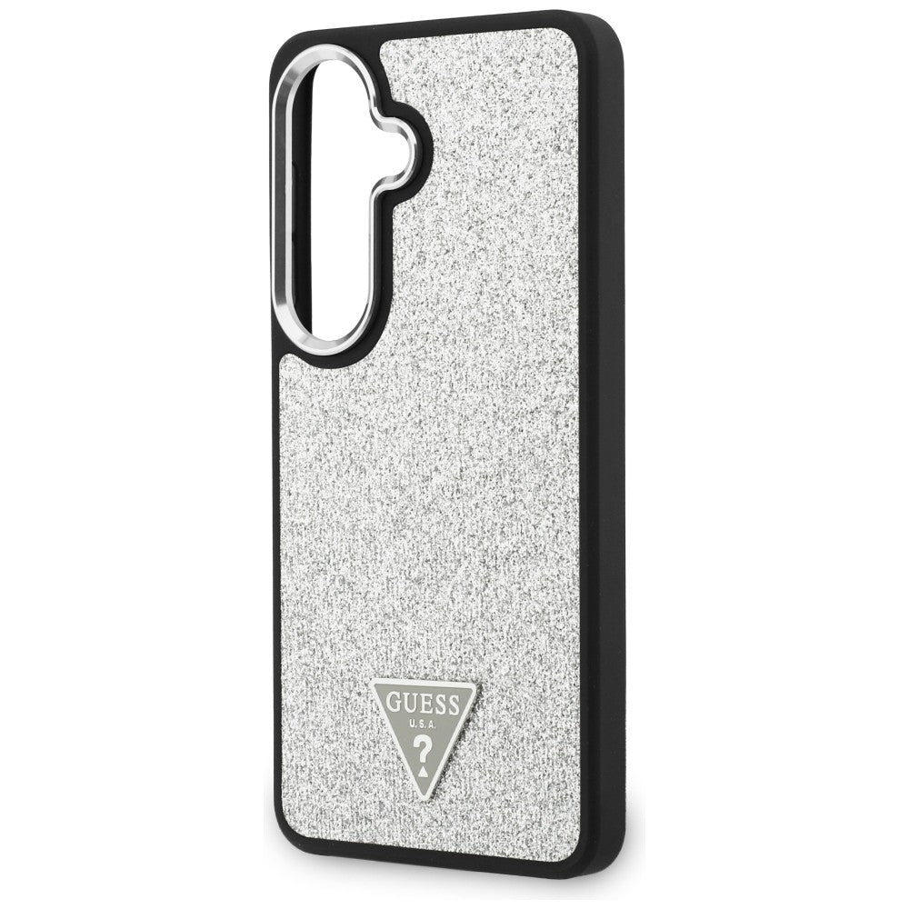 MagSafe-fodral för Samsung Galaxy S26 S942, Guess, Fast Glitter Triangel Logo, Silver