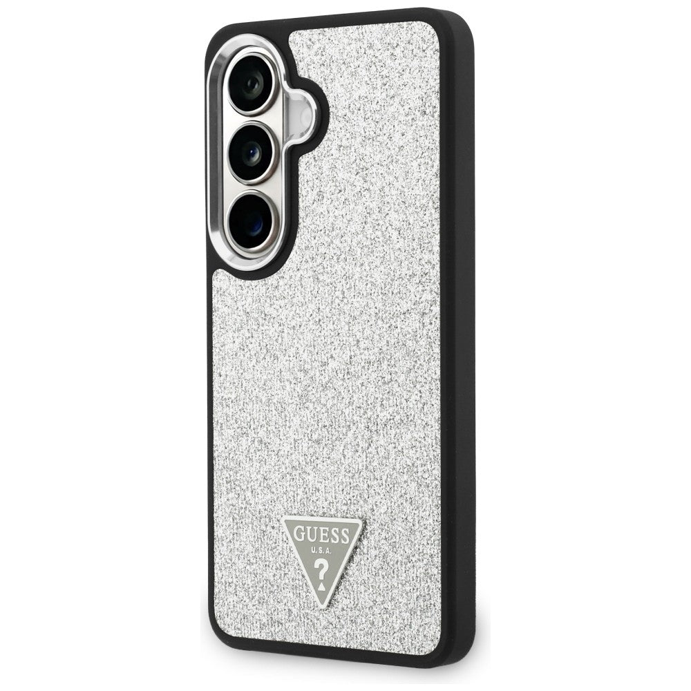 MagSafe-fodral för Samsung Galaxy S26 S942, Guess, Fast Glitter Triangel Logo, Silver