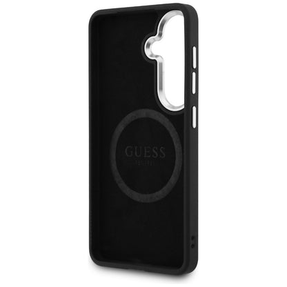 MagSafe-fodral för Samsung Galaxy S26 S942, Guess, Fast Glitter Triangel Logo, Silver