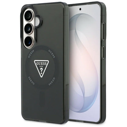 MagSafe Case for Samsung Galaxy S26 S942, Guess, IML Gradient Triangle Logo, Black
