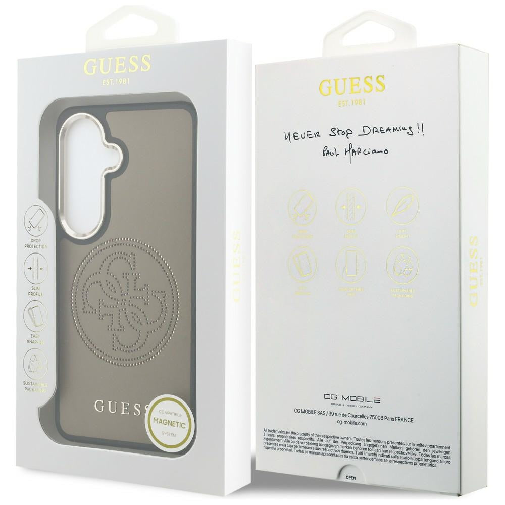 MagSafe-fodral för Samsung Galaxy S26 S942, Guess, Perforated Logo, Brun