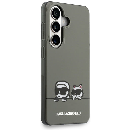 MagSafe-skal för Samsung Galaxy S26 S942, Karl Lagerfeld, IML Karl & Choupette Peekaboo Logo, Svart