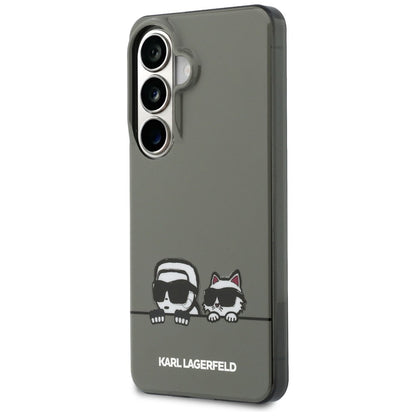 MagSafe-skal för Samsung Galaxy S26 S942, Karl Lagerfeld, IML Karl & Choupette Peekaboo Logo, Svart