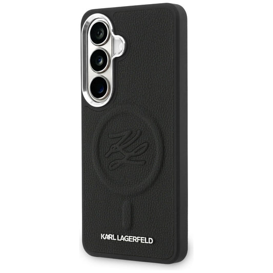 MagSafe-skal för Samsung Galaxy S26 S942, Karl Lagerfeld, Initial Logo Debossed, Svart