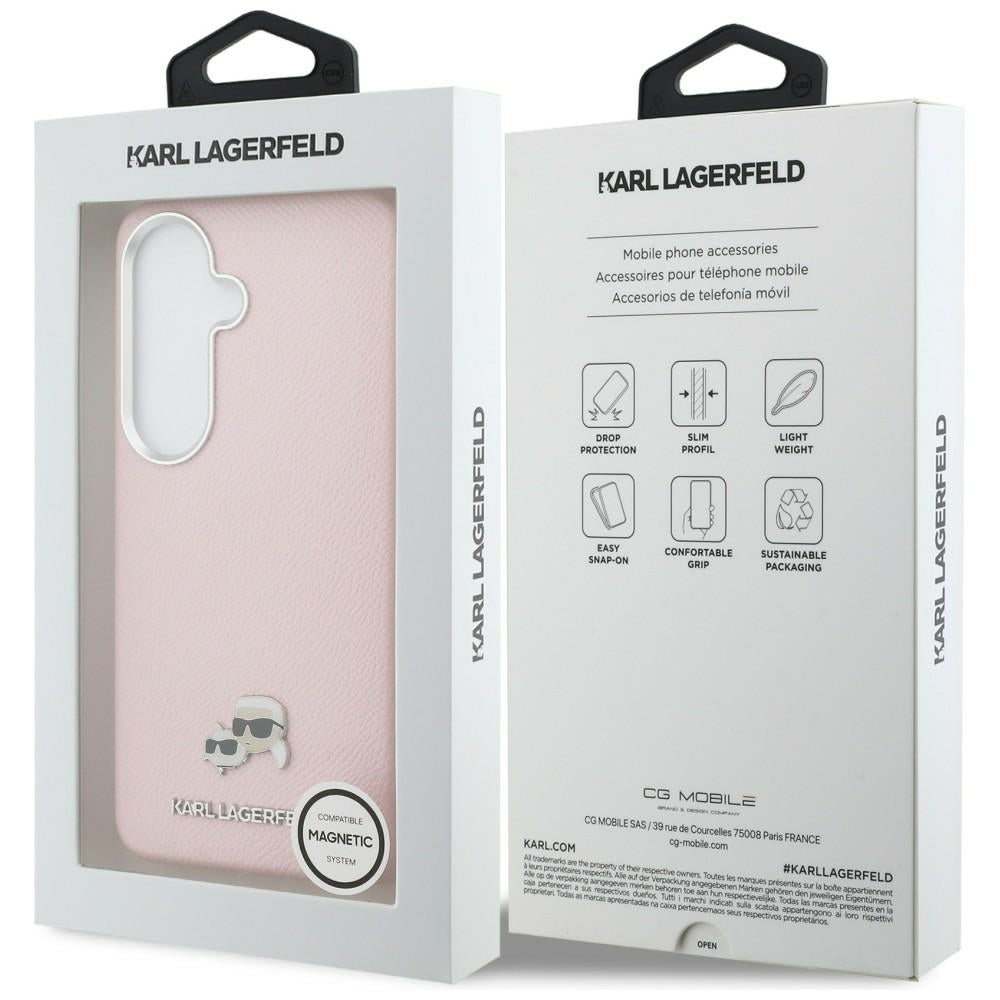MagSafe-skal för Samsung Galaxy S26 S942, Karl Lagerfeld, Karl & Choupette Head's Pin, Rosa