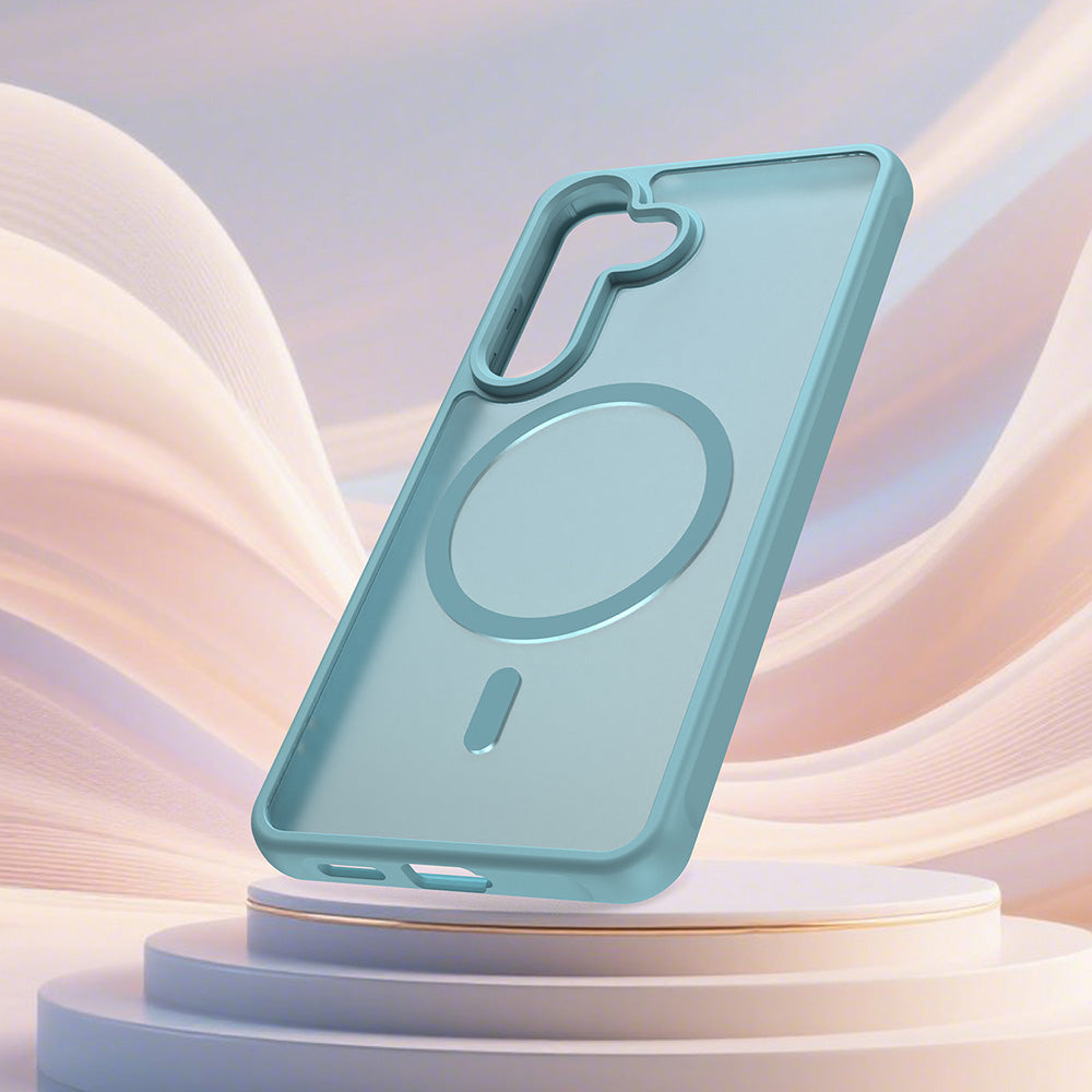 MagSafe Case for Samsung Galaxy S26 S942, Techsuit, HaloFrost II, Light Green