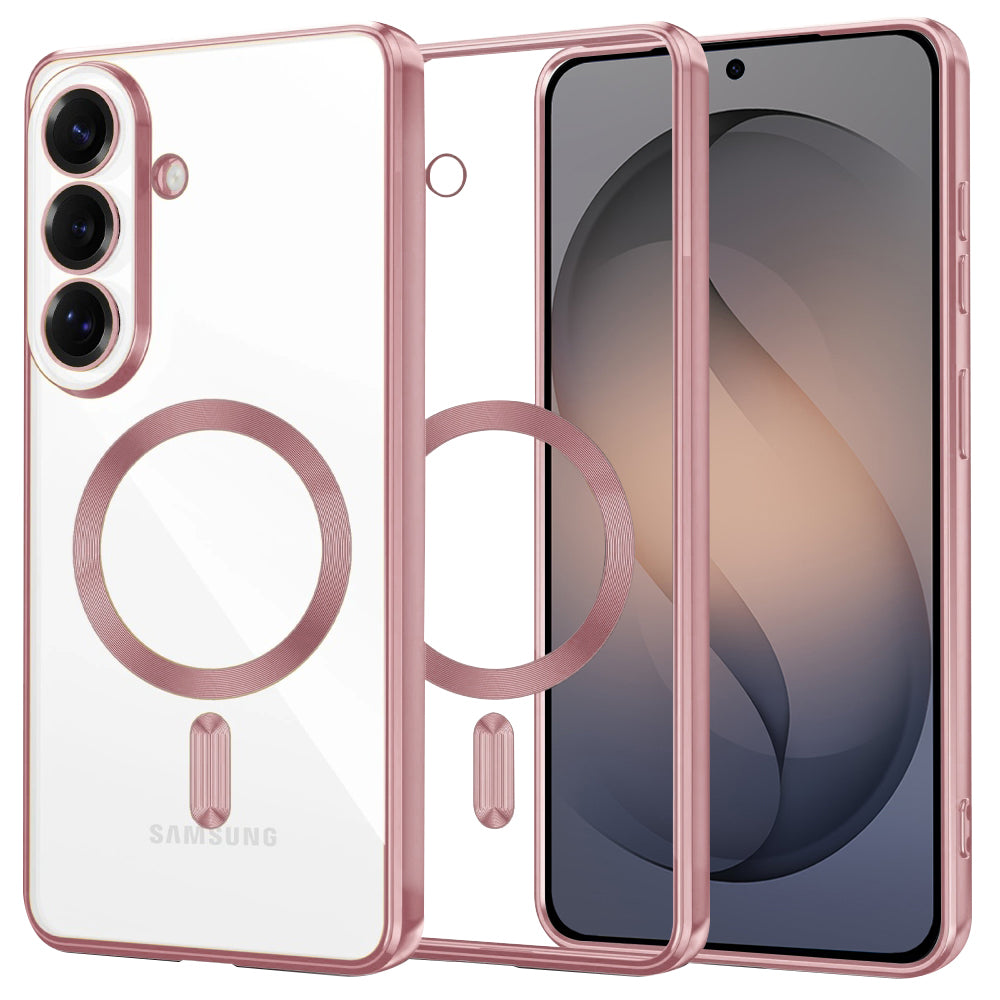 MagSafe Case for Samsung Galaxy S26, Techsuit, Luxury Crystal, Pink