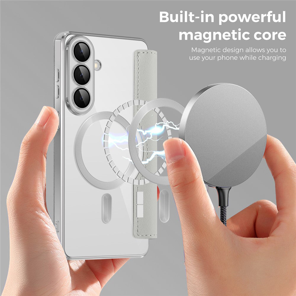 MagSafe-skal för Samsung Galaxy S26, Techsuit, SmartMag Book, Grå