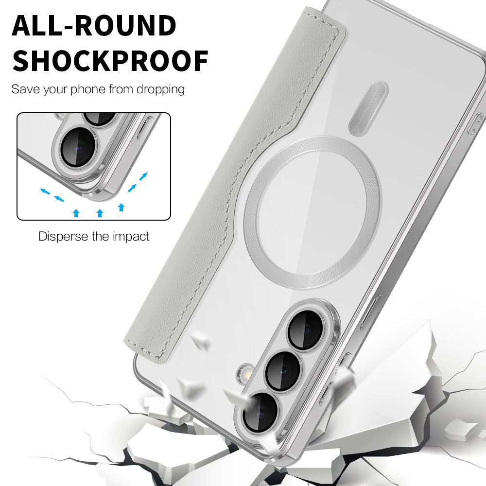 MagSafe-skal för Samsung Galaxy S26, Techsuit, SmartMag Book, Grå