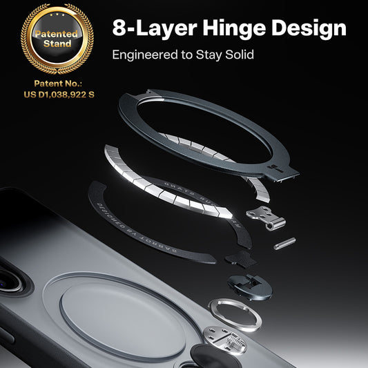 MagSafe-fodral för Samsung Galaxy S26, Torras, Ostand Spin, Svart