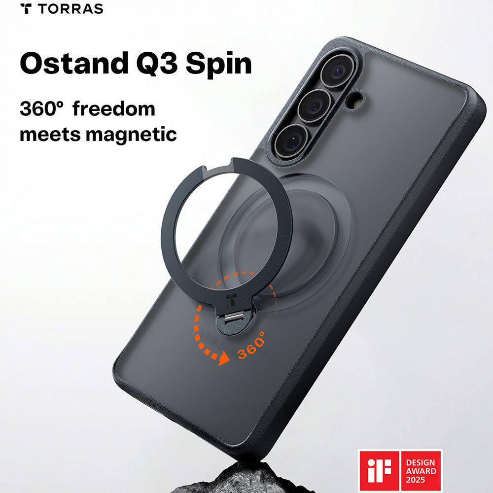 MagSafe-fodral för Samsung Galaxy S26, Torras, Ostand Spin, Svart