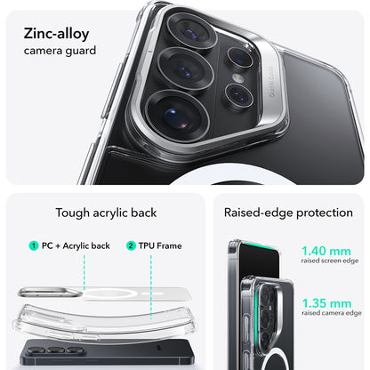 MagSafe-fodral för Samsung Galaxy S26 Ultra, ESR, Classic Hybrid Kickstand, Transparent