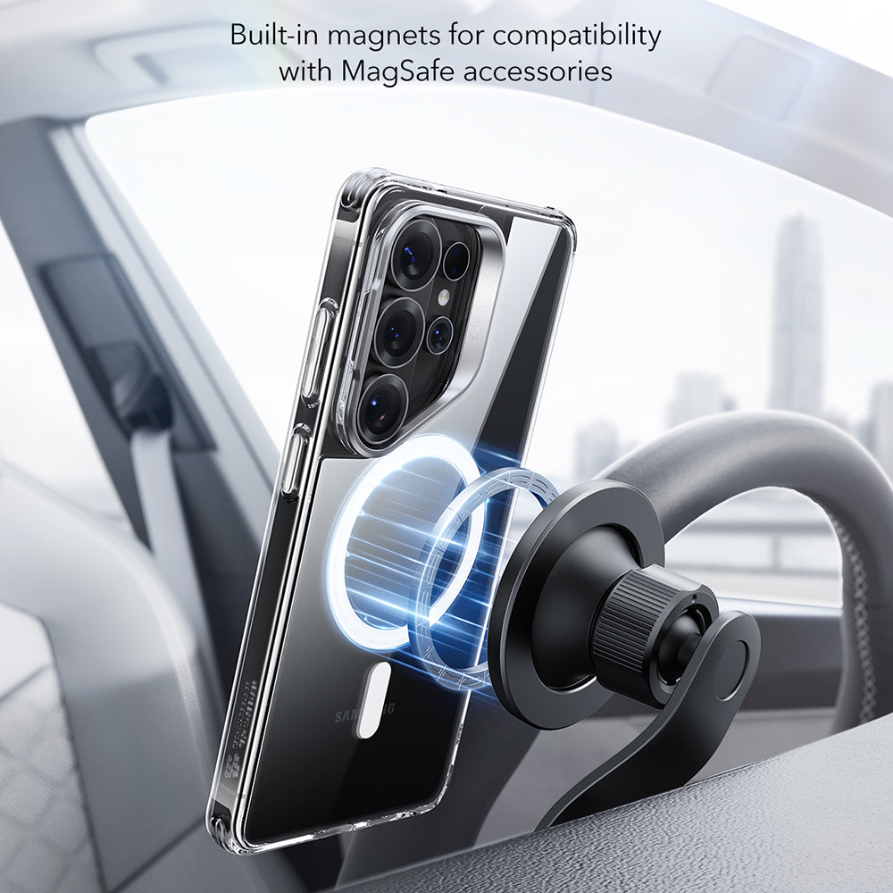 MagSafe-fodral för Samsung Galaxy S26 Ultra, ESR, Classic Hybrid Kickstand, Transparent