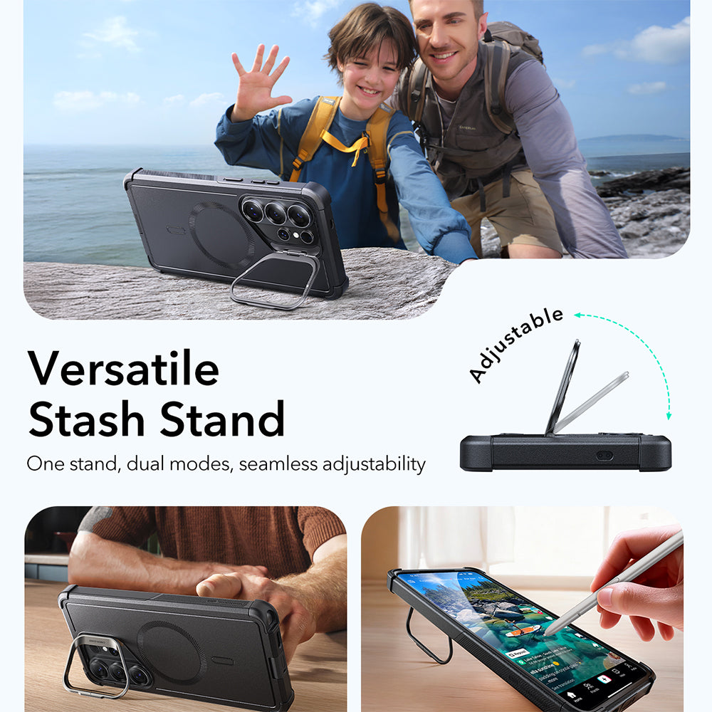 MagSafe Case for Samsung Galaxy S26 Ultra, ESR, Cyber Armor Kickstand, Blue