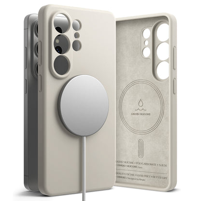 MagSafe-skal för Samsung Galaxy S26 Ultra S948, Ringke, Silikon, Kräm