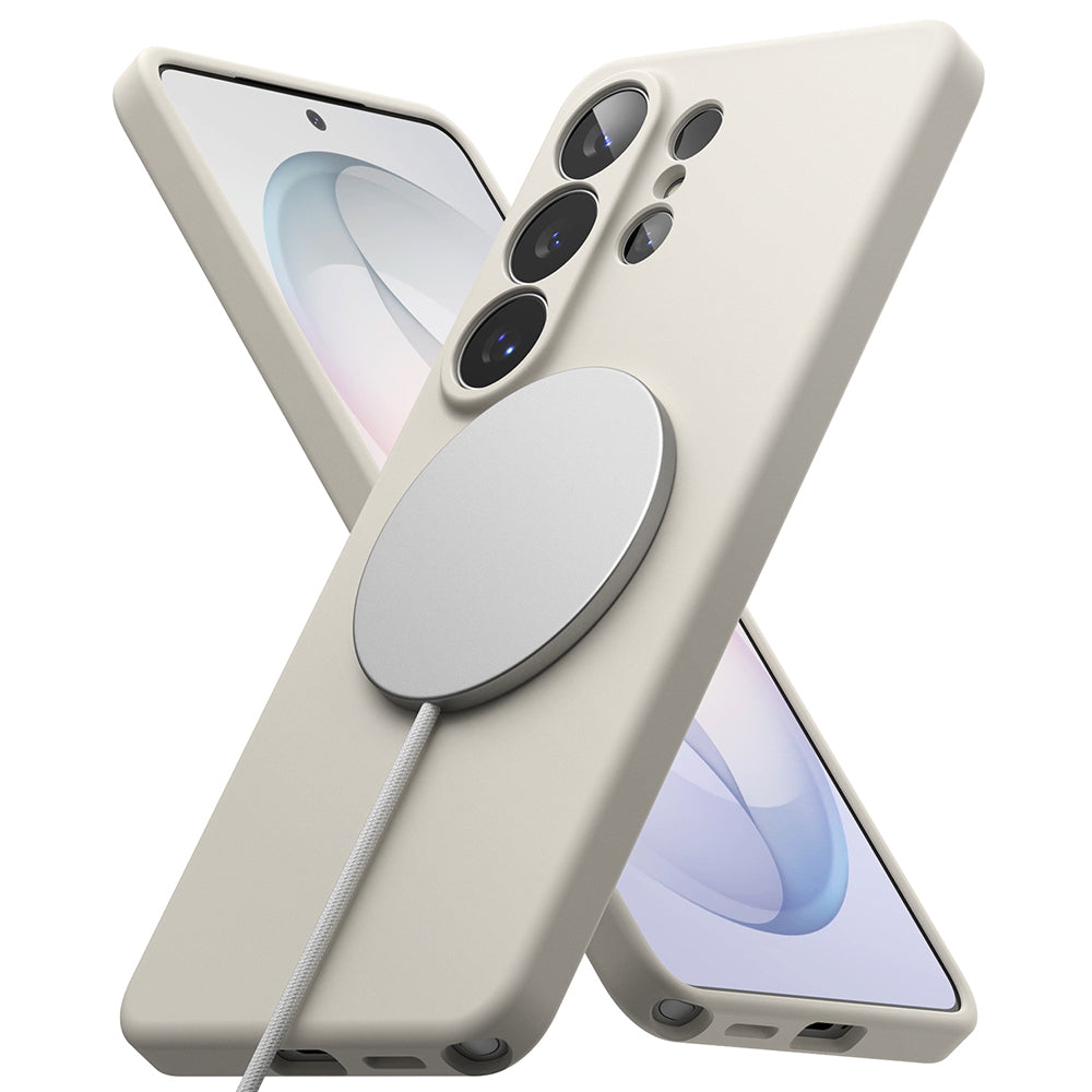 MagSafe-skal för Samsung Galaxy S26 Ultra S948, Ringke, Silikon, Kräm