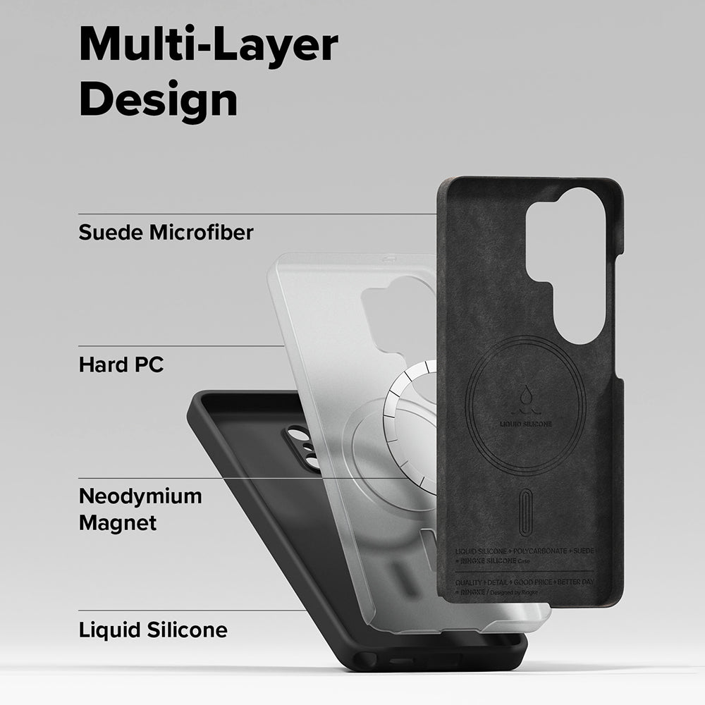 MagSafe Case for Samsung Galaxy S26 Ultra S948, Ringke, Silicone, Black