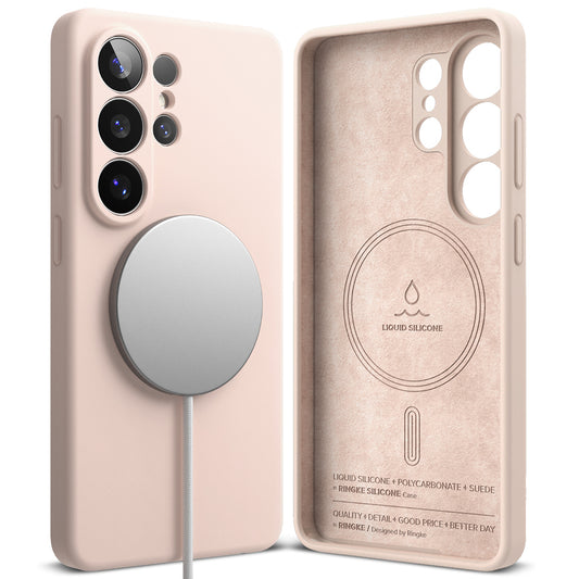 MagSafe-skal för Samsung Galaxy S26 Ultra, Ringke, Silikon, Rosa