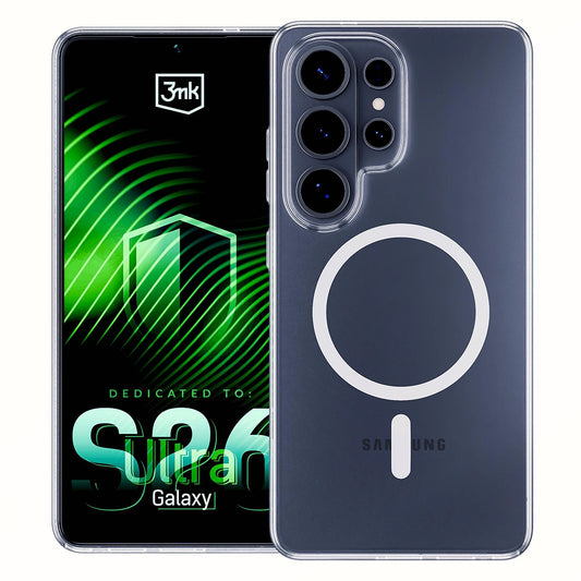 MagSafe-fodral för Samsung Galaxy S26 Ultra S948, 3MK, Clear MagCase, Transparent