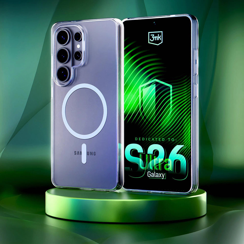 MagSafe-fodral för Samsung Galaxy S26 Ultra S948, 3MK, Clear MagCase, Transparent