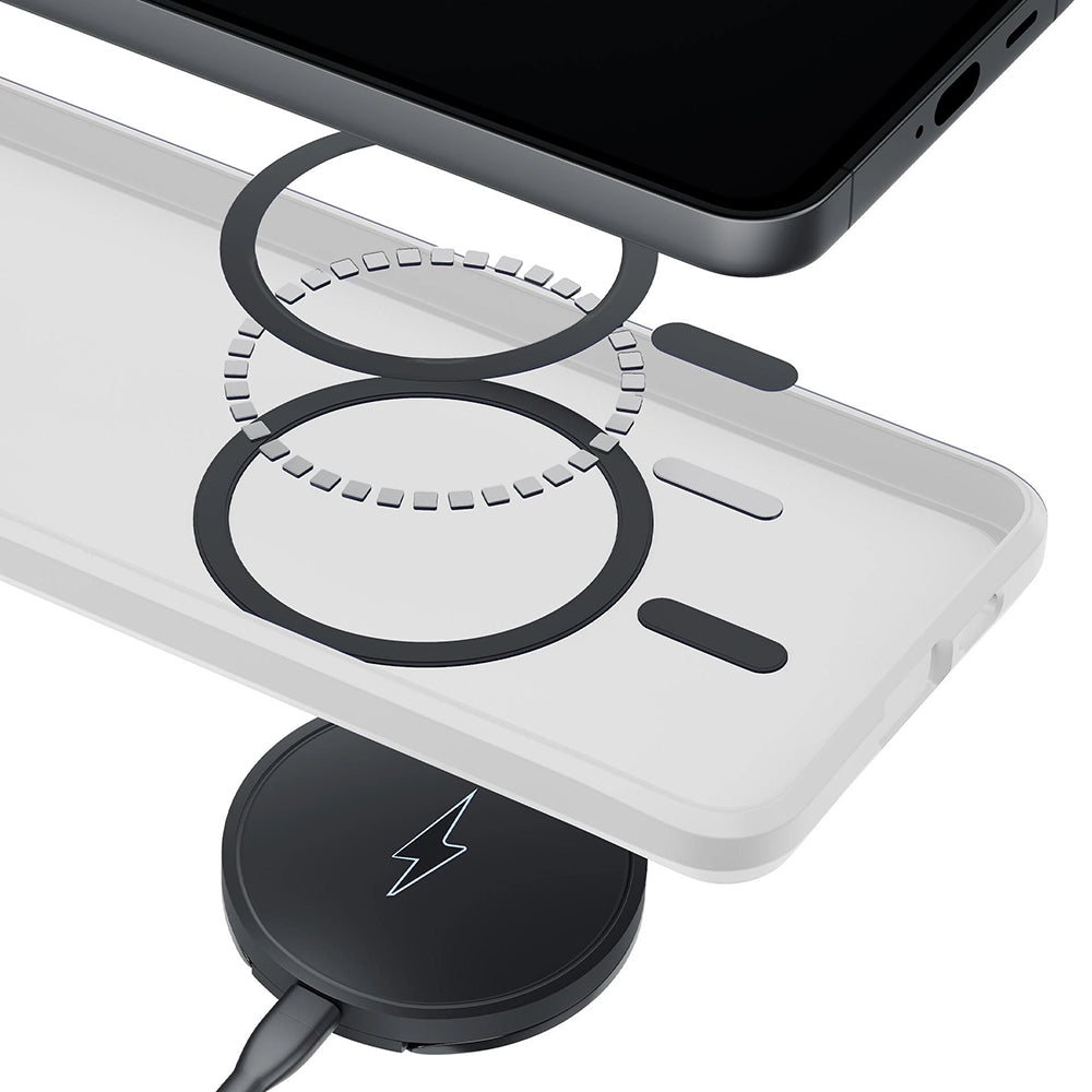 MagSafe-skal för Samsung Galaxy S26 Ultra S948, 3MK, Smoke MagCase, Vit