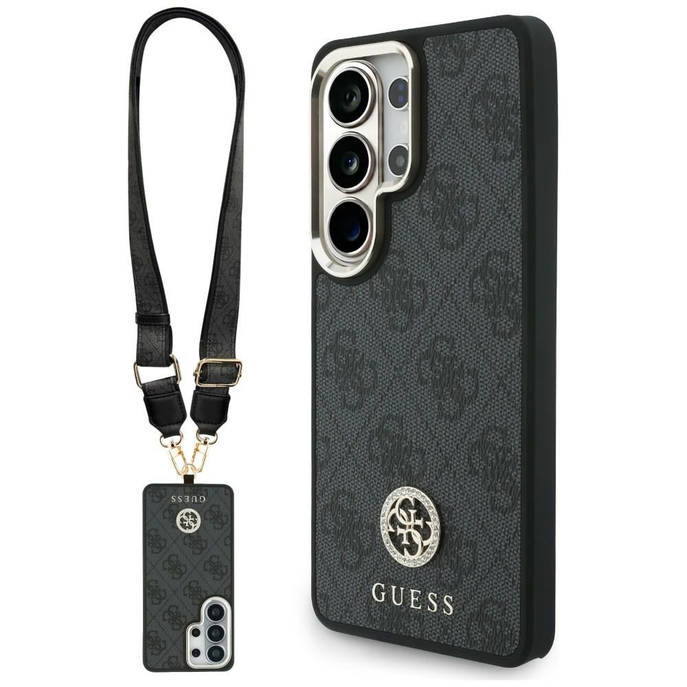 MagSafe-fodral för Samsung Galaxy S26 Ultra S948, GUESS, 4G Big Rhinestone Triangle Strap, Svart