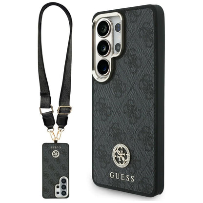 MagSafe-fodral för Samsung Galaxy S26 Ultra S948, GUESS, 4G Big Rhinestone Triangle Strap, Svart