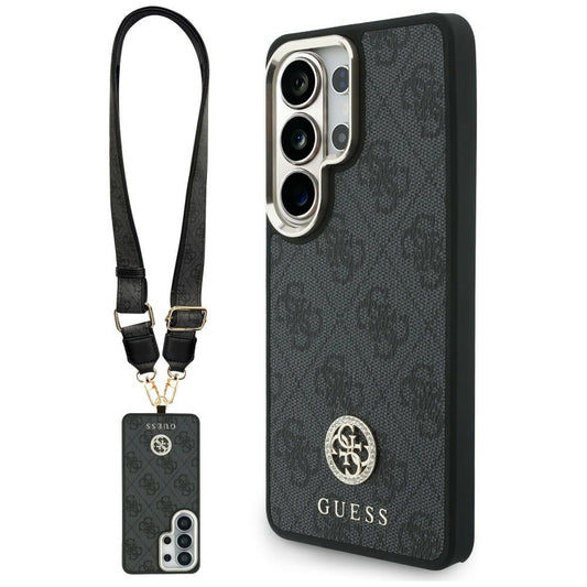 MagSafe-fodral för Samsung Galaxy S26 Ultra S948, GUESS, 4G Big Rhinestone Triangle Strap, Svart