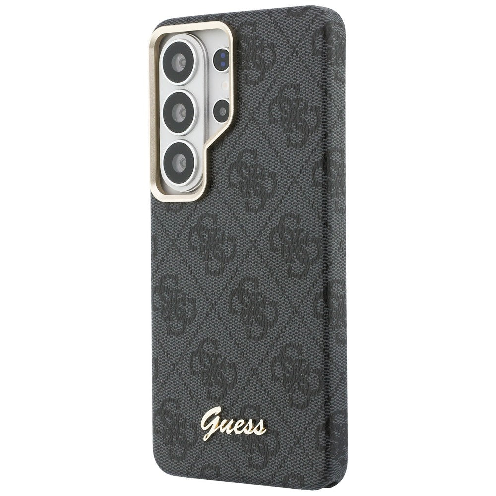 MagSafe Case for Samsung Galaxy S26 Ultra S948, Guess, 4G Script Logo, Black