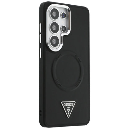 MagSafe-skal för Samsung Galaxy S26 Ultra S948, Guess, Embossed Ring Triangle Logo, Svart