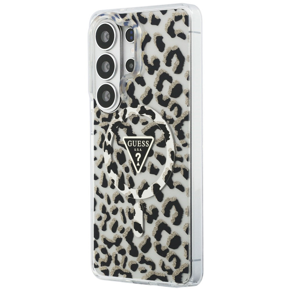 MagSafe-skal för Samsung Galaxy S26 Ultra S948, Guess, IML Leopard Pattern, Svart