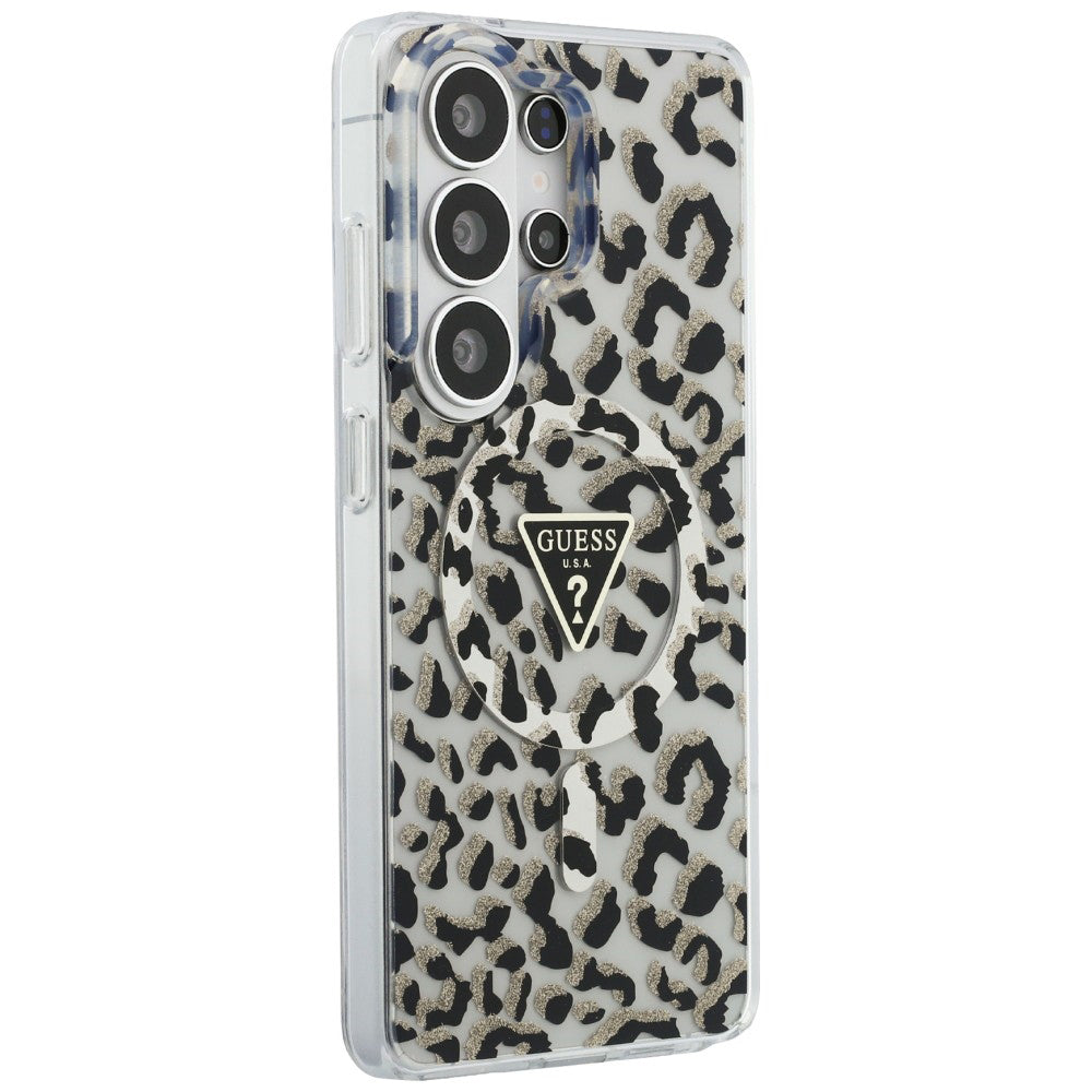 MagSafe-skal för Samsung Galaxy S26 Ultra S948, Guess, IML Leopard Pattern, Svart