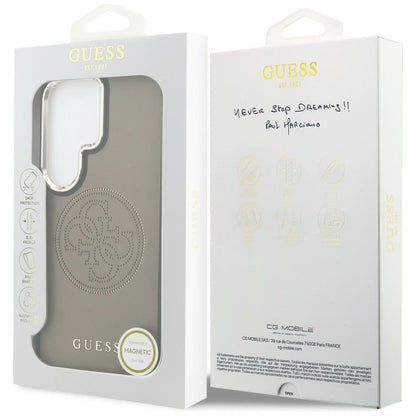MagSafe-fodral för Samsung Galaxy S26 Ultra S948, Guess, Perforated Logo, Brun