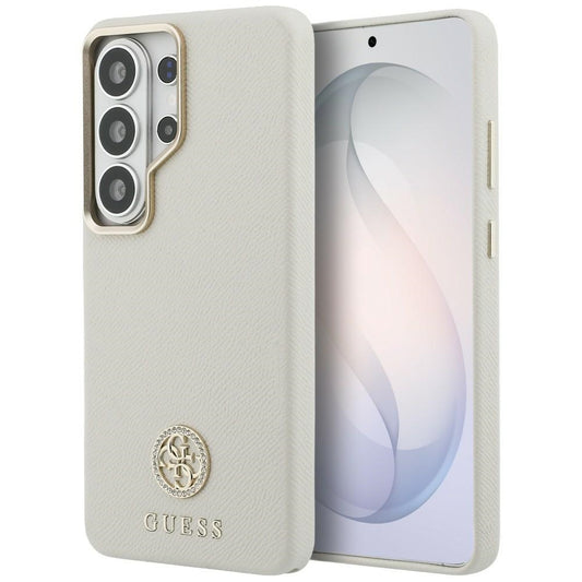 MagSafe-fodral för Samsung Galaxy S26 Ultra S948, Guess, Rhinestone Round Logo, Beige